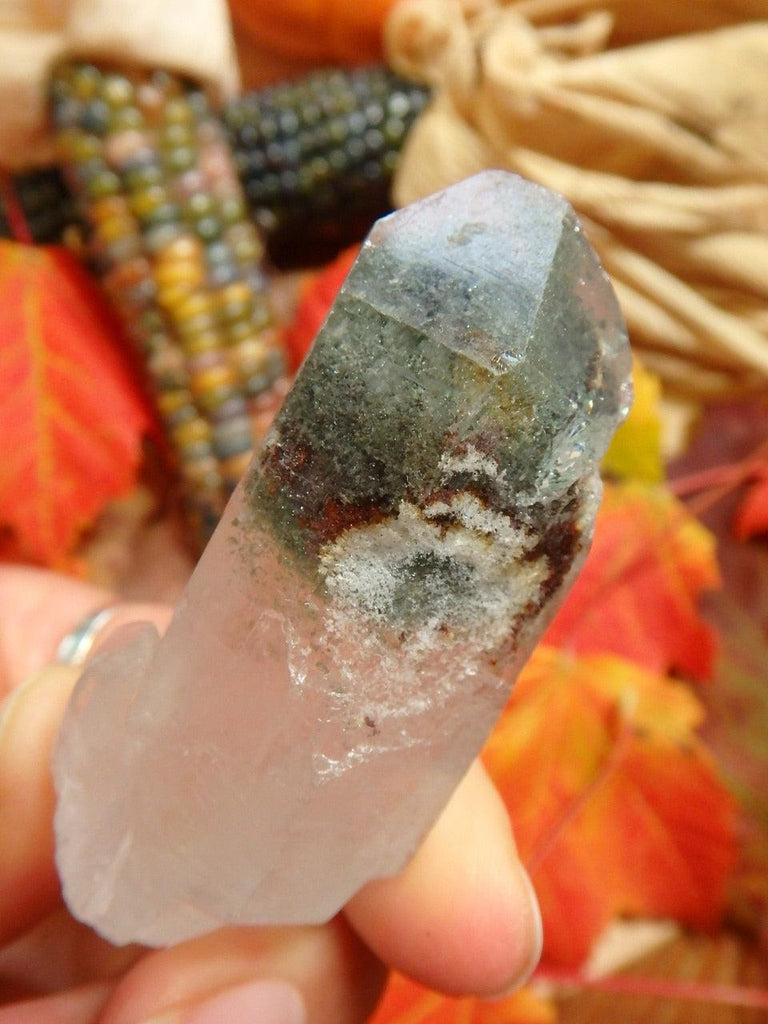 Phantom Green Chlorite Quartz Point From Brazil - Earth Family Crystals