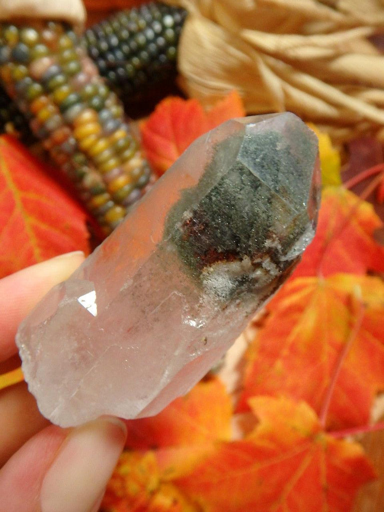 Phantom Green Chlorite Quartz Point From Brazil - Earth Family Crystals