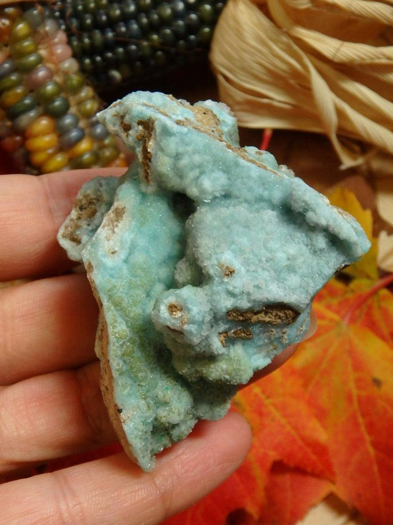 Shimmering Soft Blue Hemimorphite Specimen From Gila County, Arizona - Earth Family Crystals