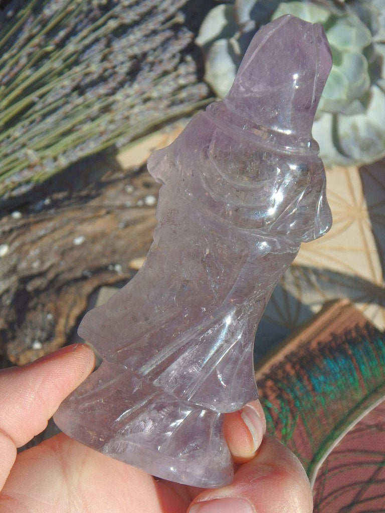 Amethyst  Quan Yin Carving 1~Goddess of Compassion & Mercy - Earth Family Crystals