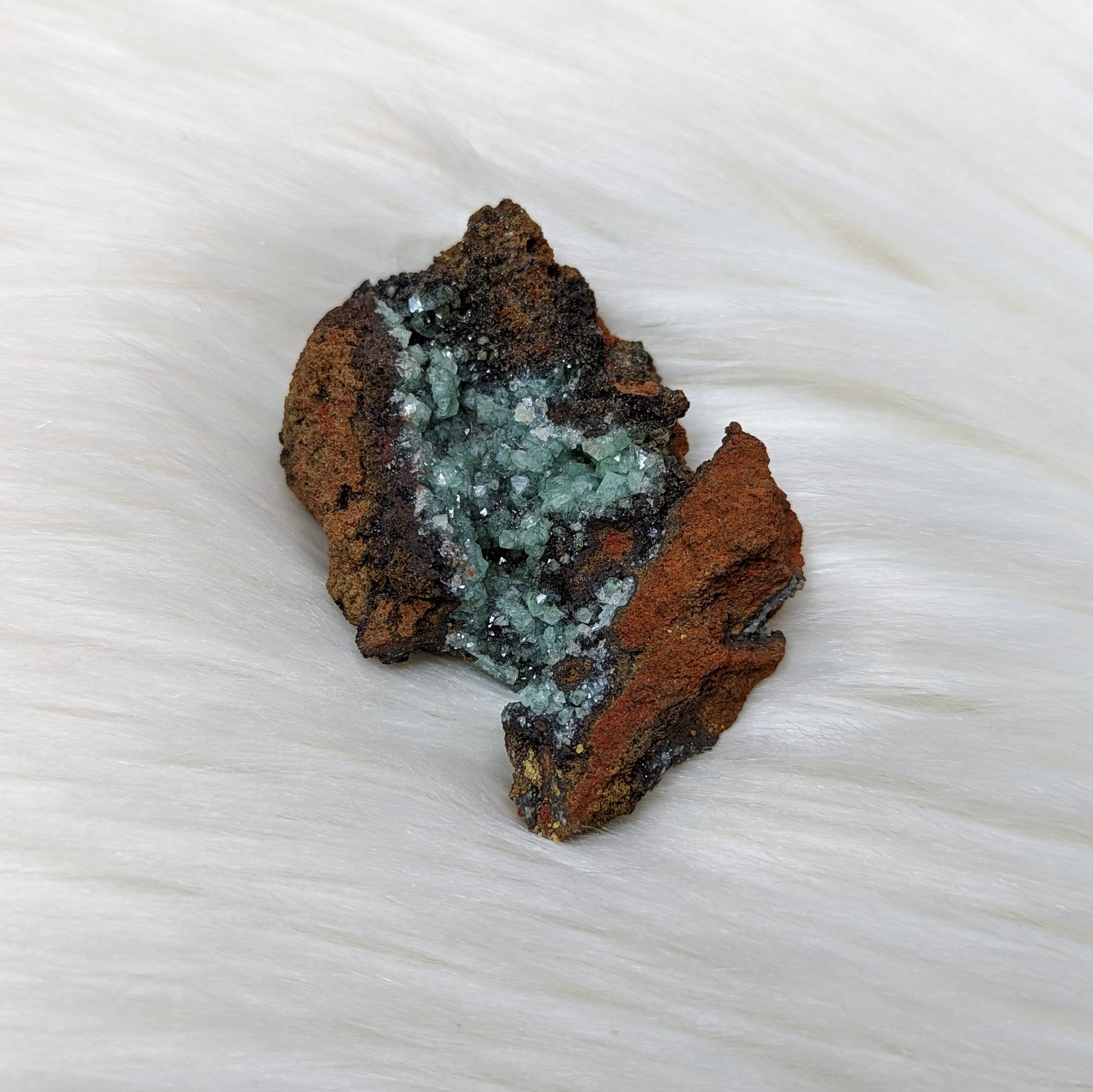 UNIQUE FIND sparkling Adamite with Calcite Specimen - Earth Family Crystals