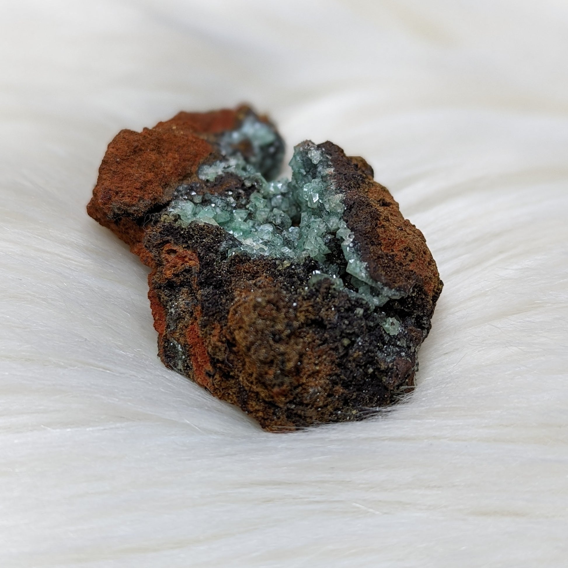UNIQUE FIND sparkling Adamite with Calcite Specimen - Earth Family Crystals