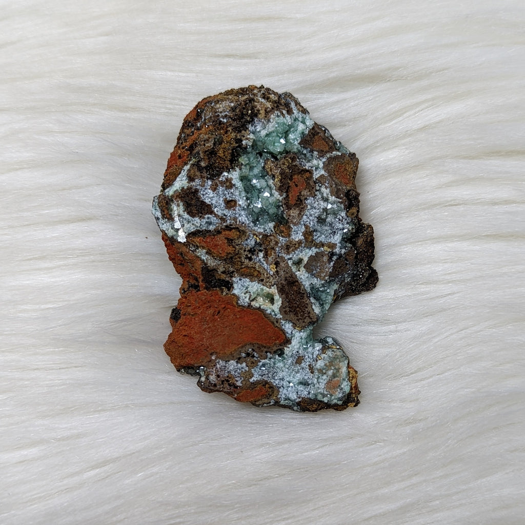 UNIQUE FIND sparkling Adamite with Calcite Specimen - Earth Family Crystals