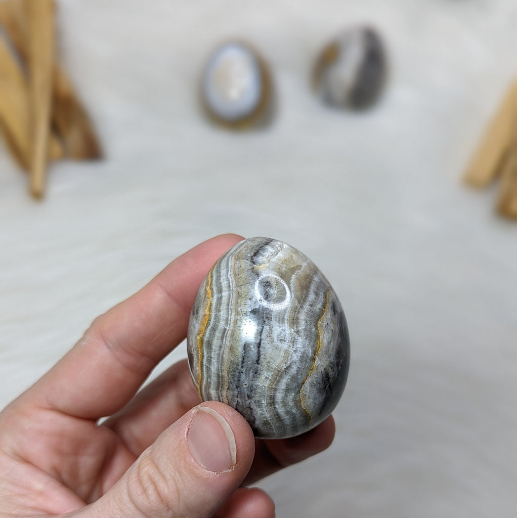 Stunning Zebra Calcite Eggs - Earth Family Crystals