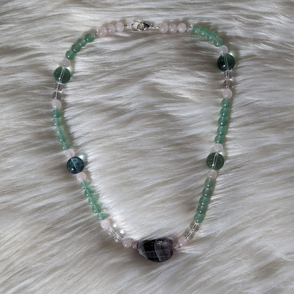 Heart Chakra Healing~ Handmade Beaded Gemstone Necklace~ Energetically Charged for Healing the Heart - Earth Family Crystals
