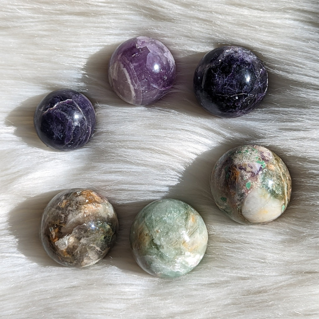 One Royal Deep Purple Flourite Sphere - Earth Family Crystals