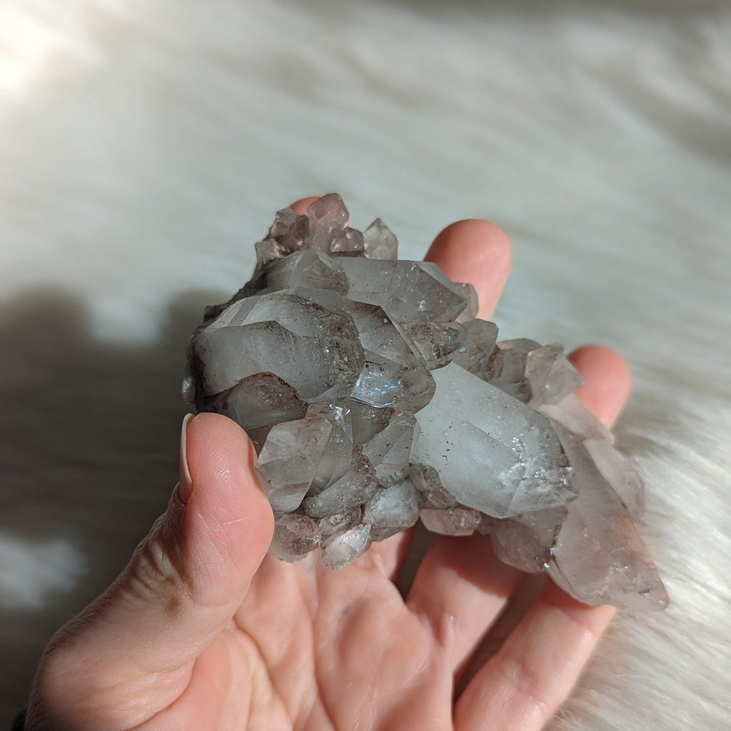 Quartz Cluster with an AMAZING Rainbow inclusion! - Earth Family Crystals
