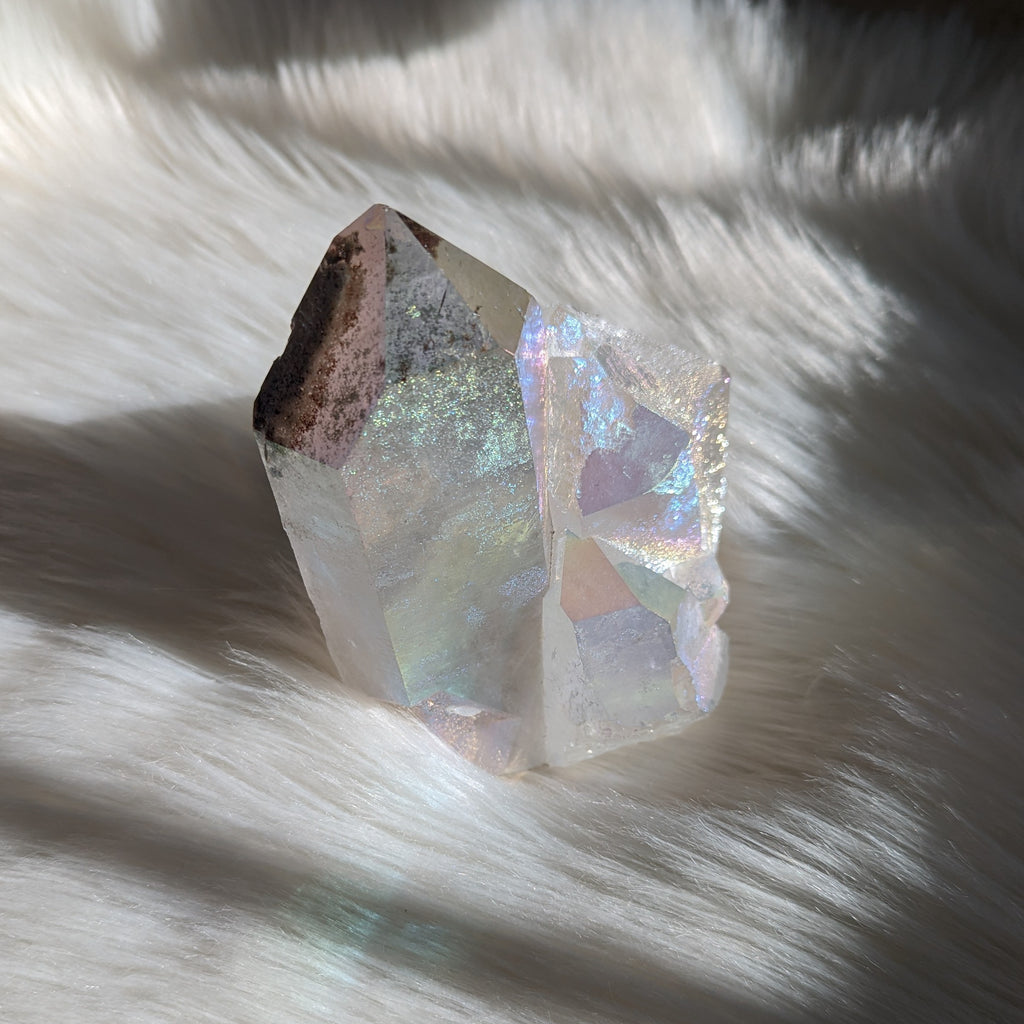 Mesmerizing Pastel Rainbow Glow ANGEL AURA QUARTZ Generator - Earth Family Crystals