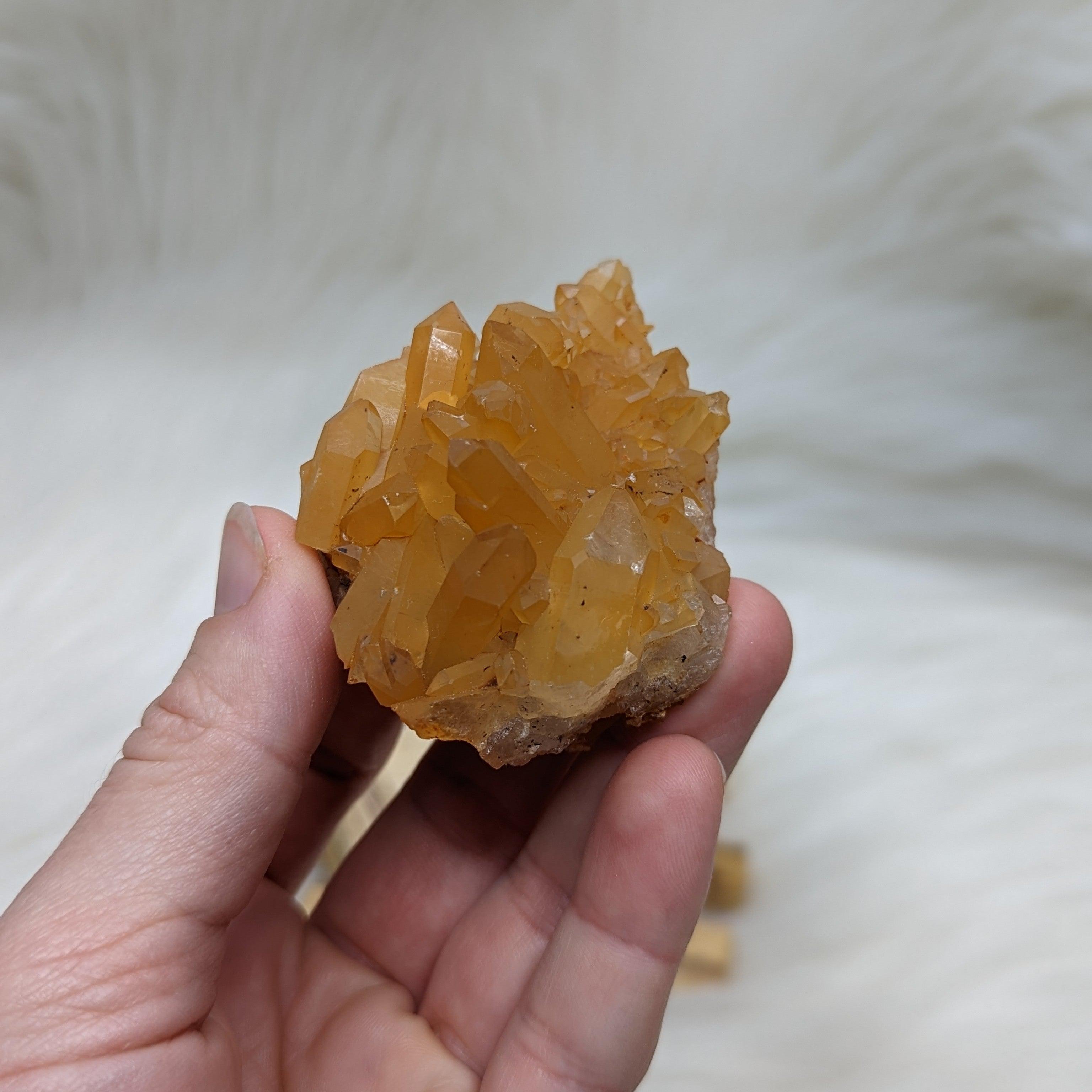Sweet Tangerine Quartz Cluster Inner Child Healing Sacral Chakra H Earth Family Crystals