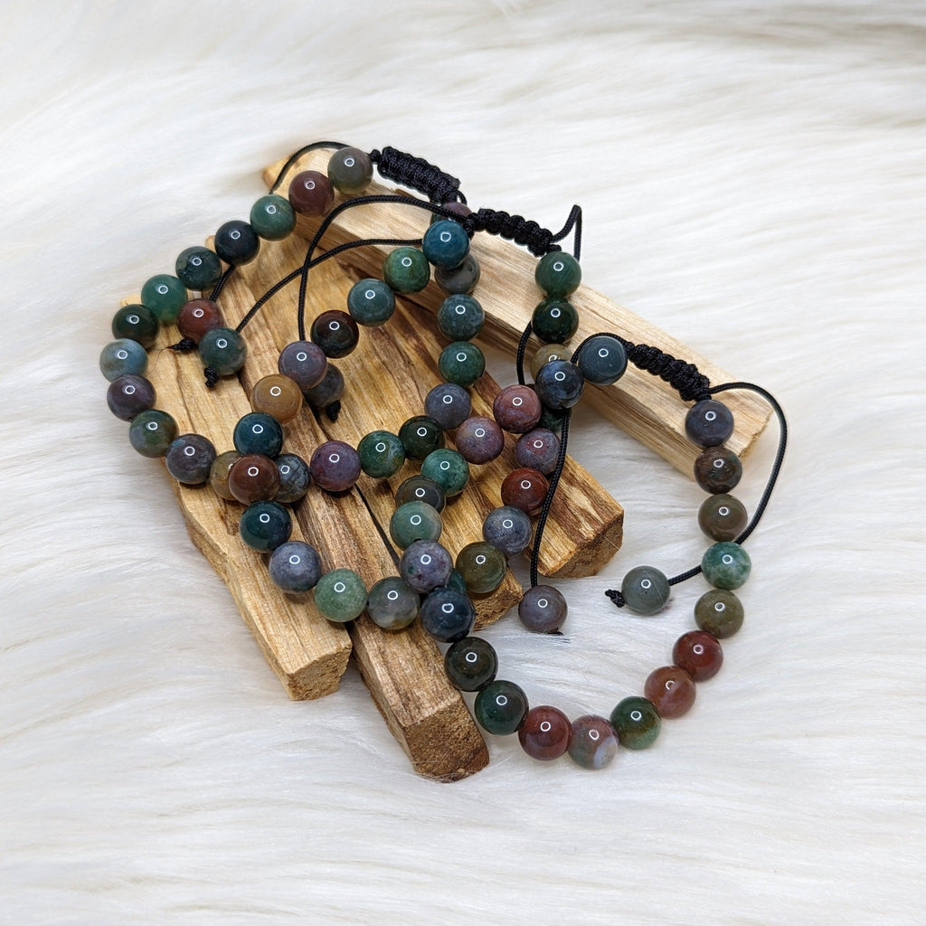One Tranquil ~ Fancy Jasper Bracelet on Adjustable Cord - Earth Family Crystals