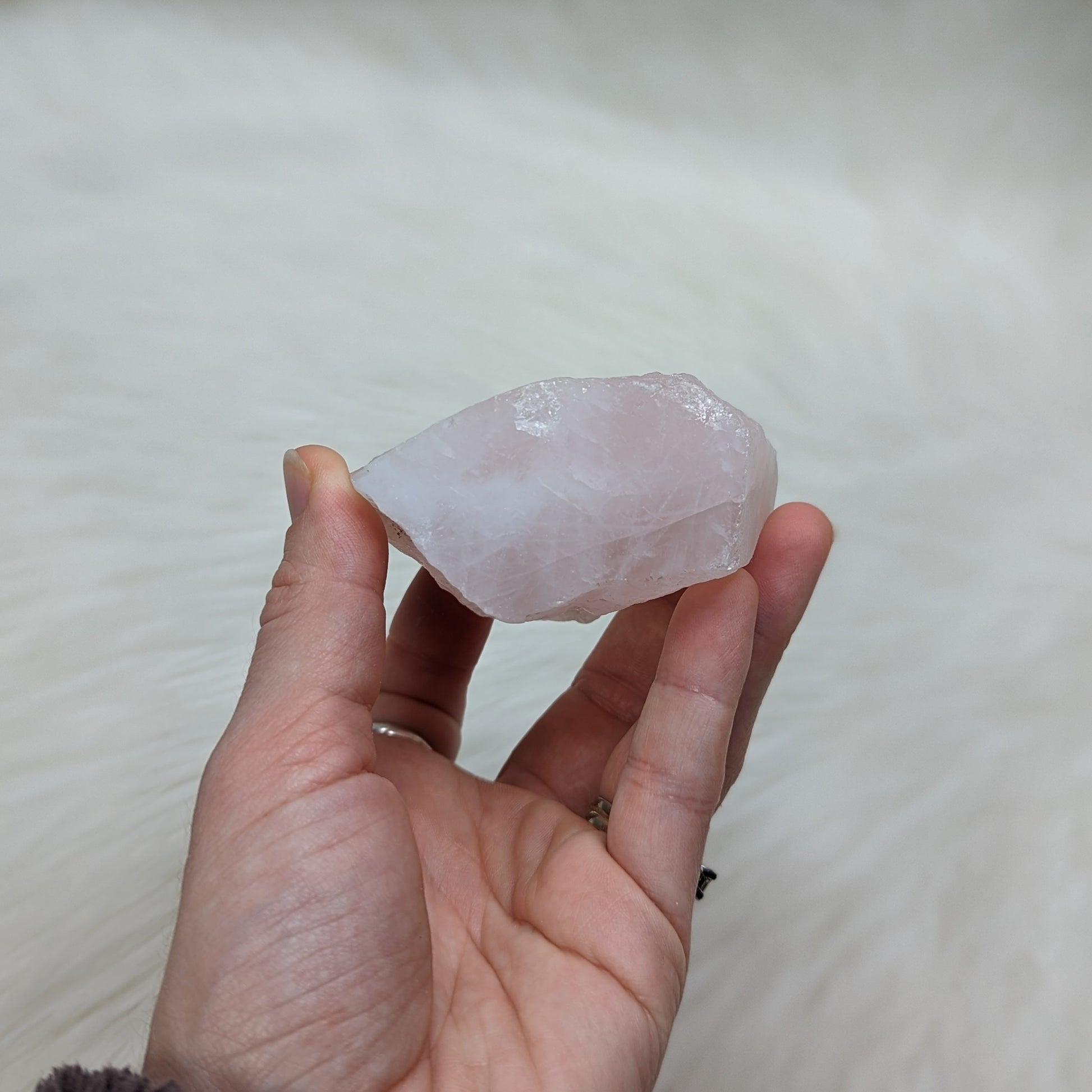 Soft and Loving Rose Quartz Polished Generator Point #3 - Earth Family Crystals