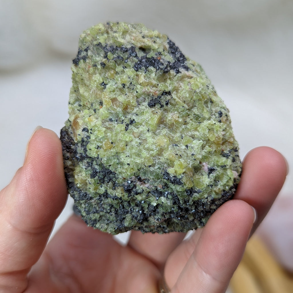 Chunky Raw Peridot Matrix from Arizona - Earth Family Crystals