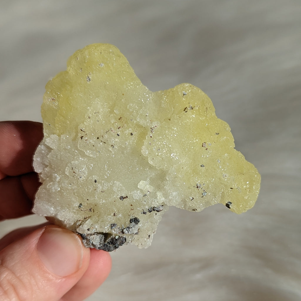 Vibrant Yellow Brucite Specimen #2 - Earth Family Crystals