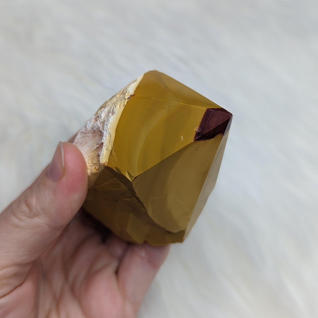 Beautiful Yellow Mookaite Jasper ~ Polished Standing Point - Earth Family Crystals