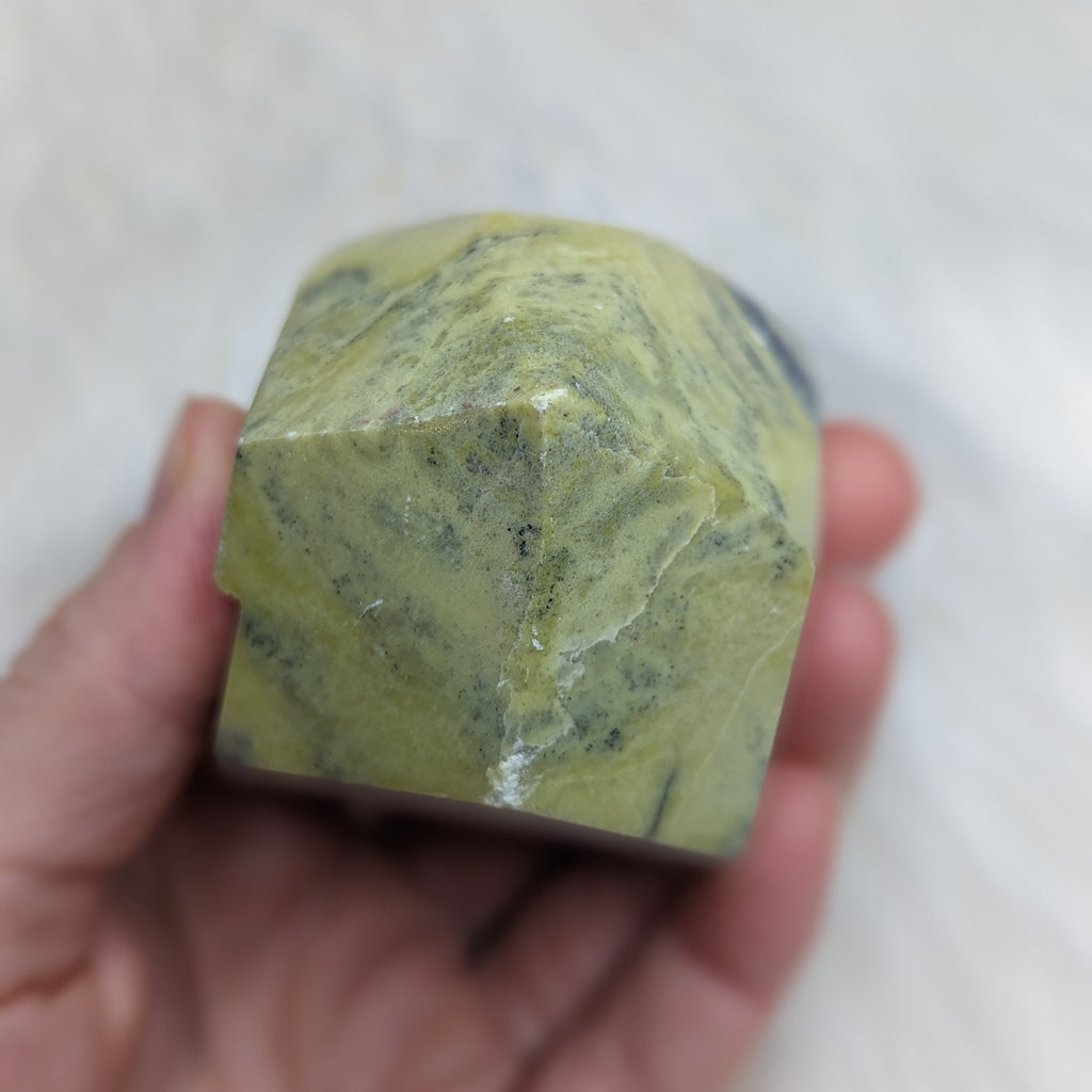 Lovely Green Serpentine Polished Point Carving (One) - Earth Family Crystals
