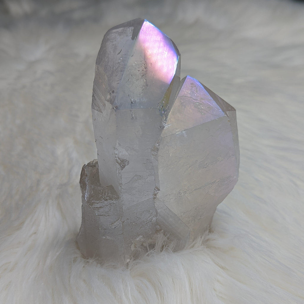 Unicorn Energy ~Pastel Rainbow Glow ANGEL AURA QUARTZ Twin Point - Earth Family Crystals