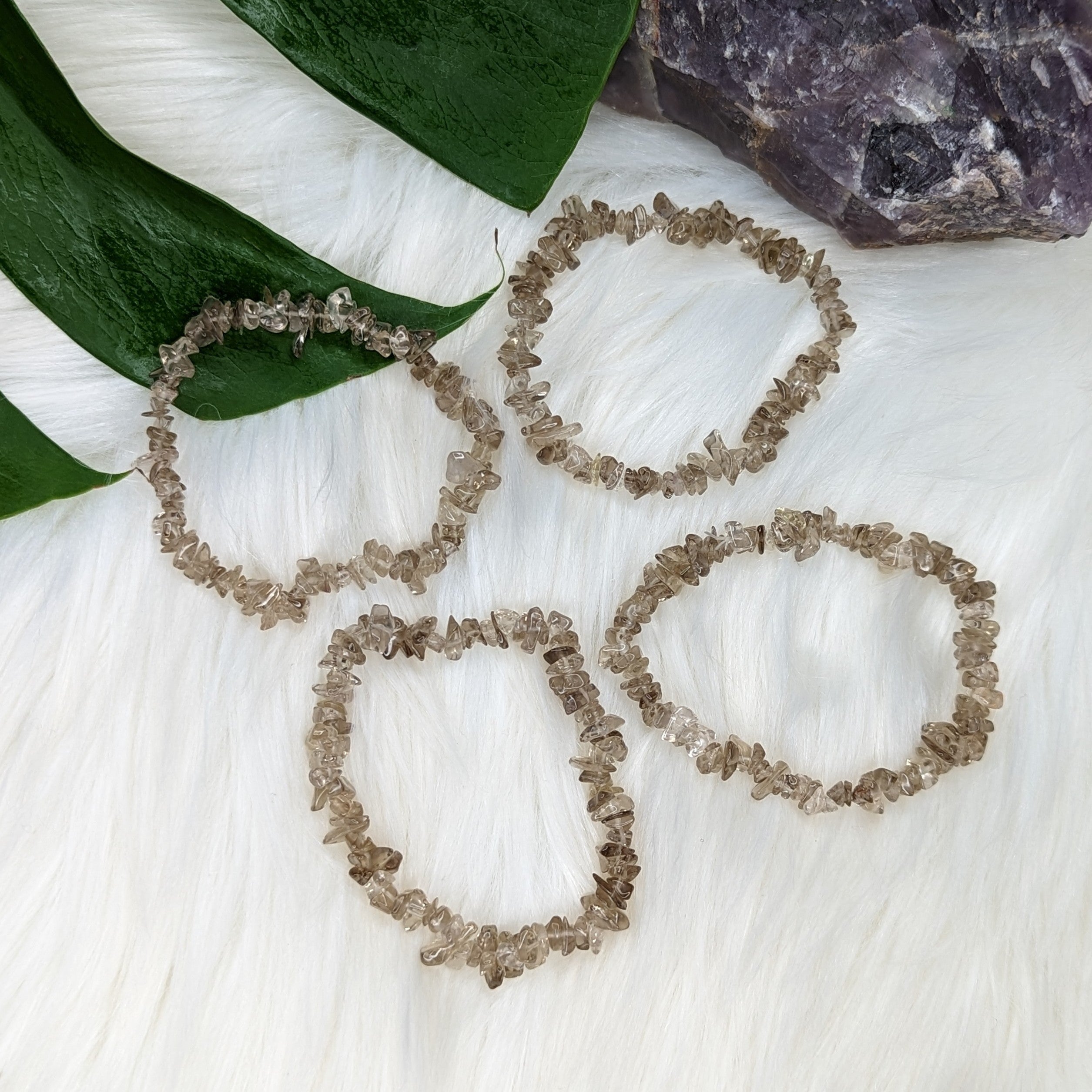 Smokey Quartz Stretch Bracelet - Earth Family Crystals