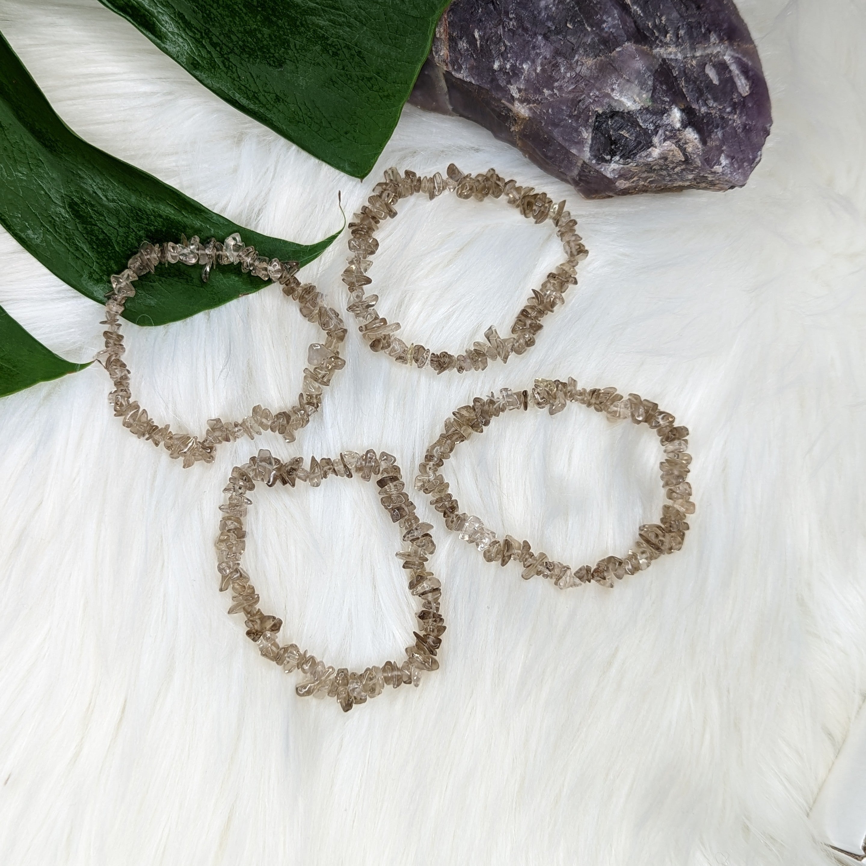 Smokey Quartz Stretch Bracelet - Earth Family Crystals