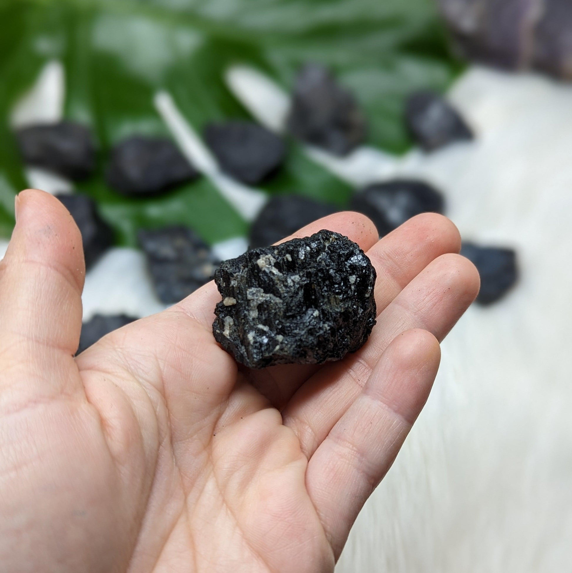 Black Tourmaline Chunky Stones ~ Sets of 4 - Earth Family Crystals