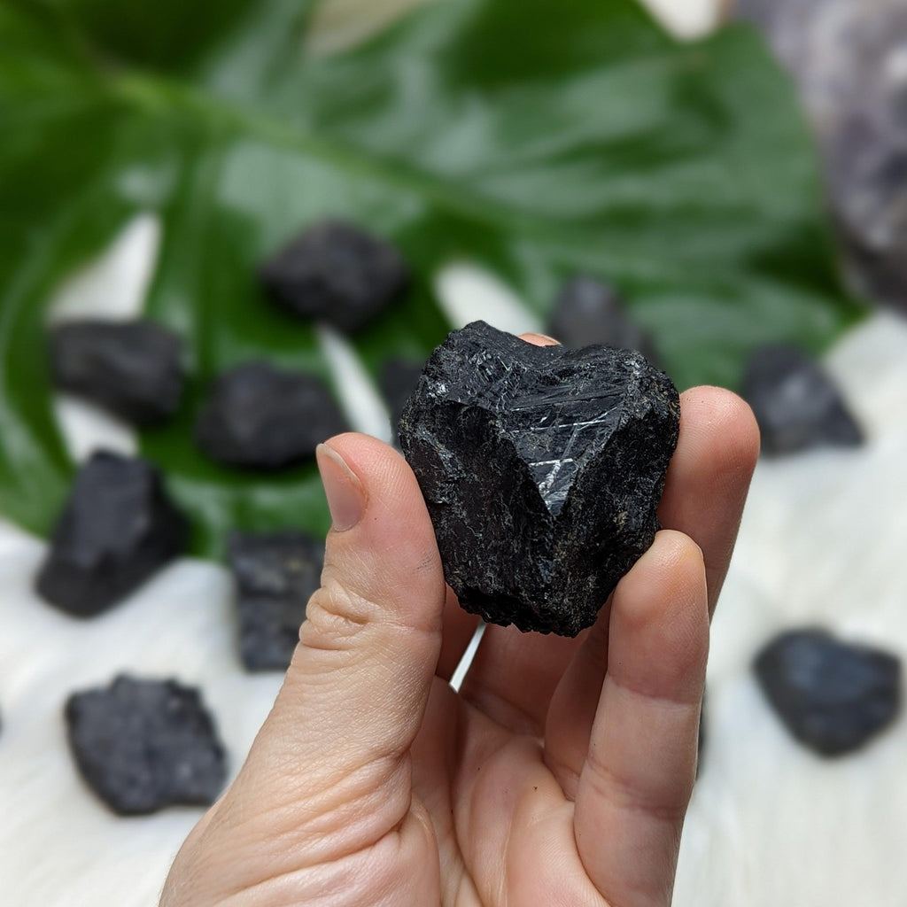 Black Tourmaline Chunky Stones ~ Sets of 4 - Earth Family Crystals
