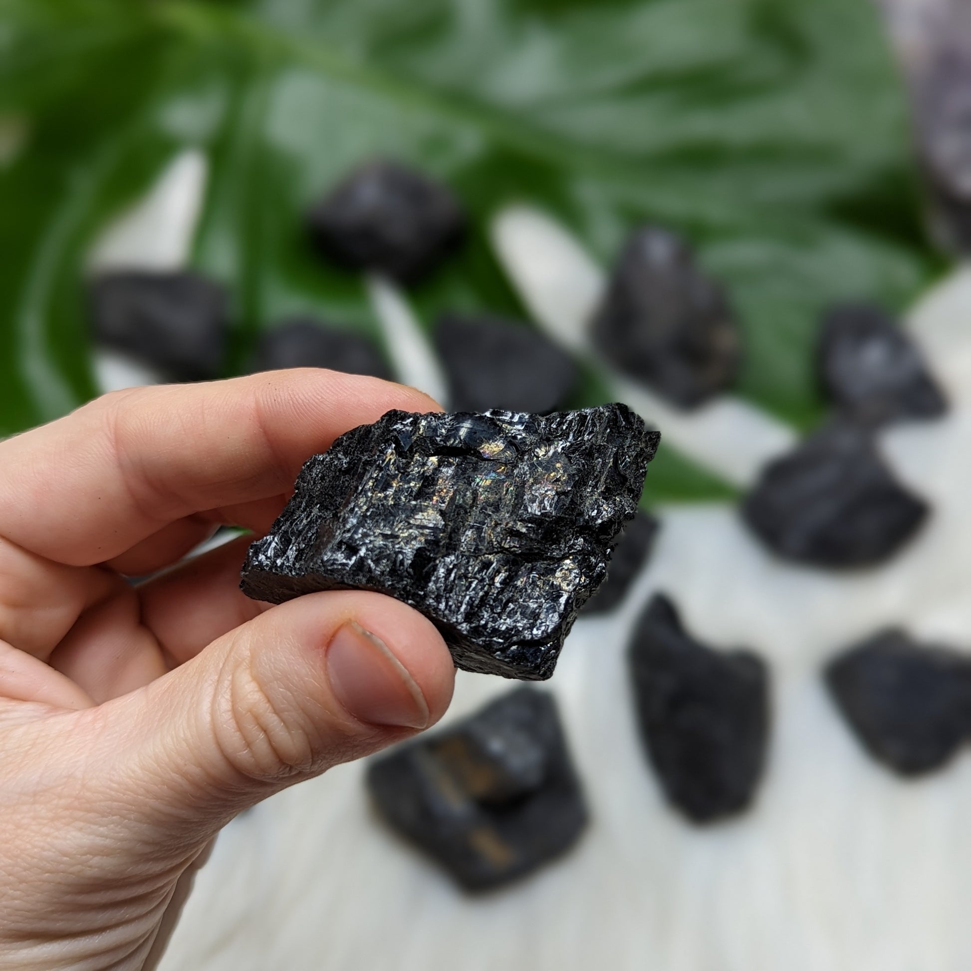 Black Tourmaline Chunky Stones ~ Sets of 4 - Earth Family Crystals