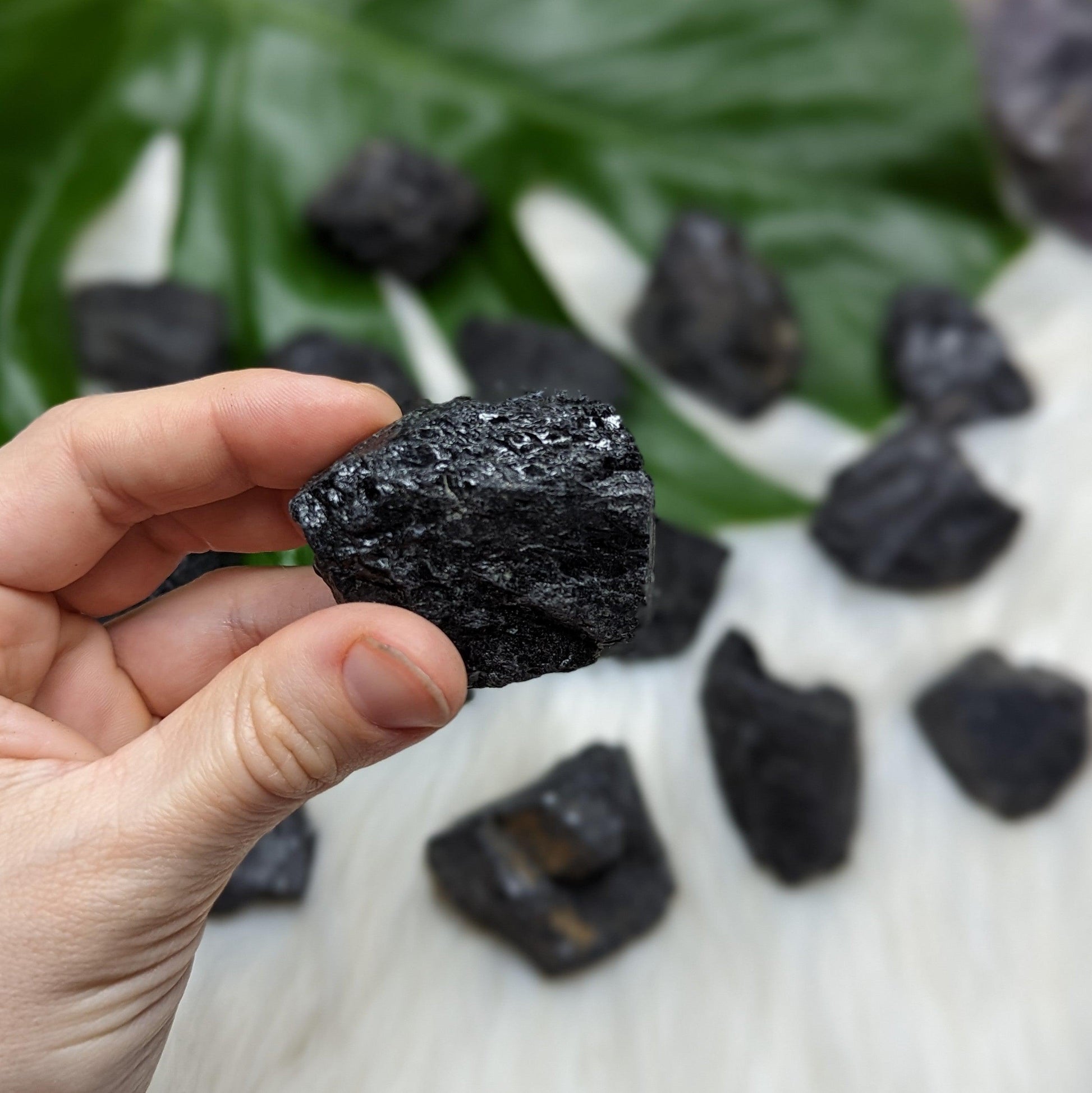 Black Tourmaline Chunky Stones ~ Sets of 4 - Earth Family Crystals