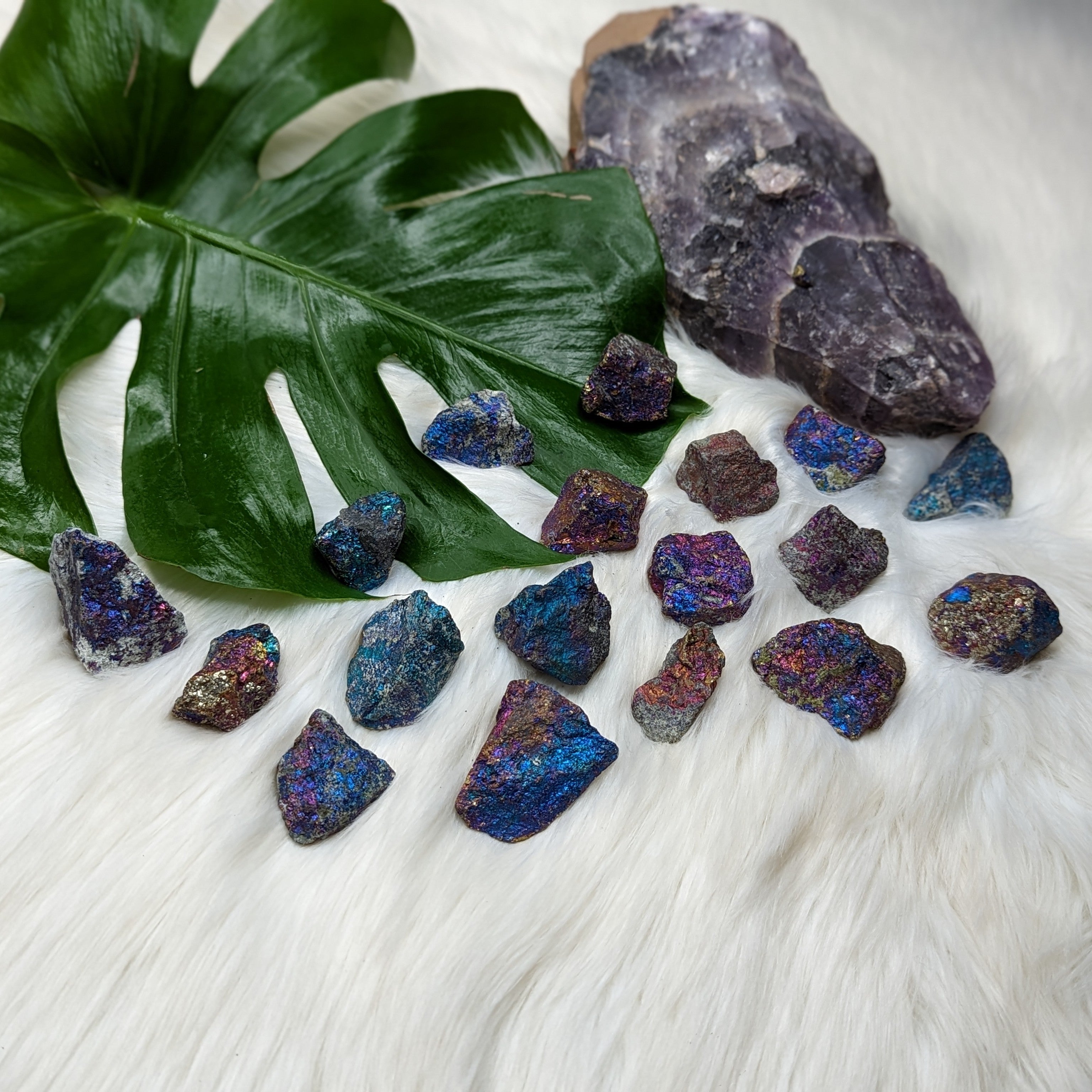 GORGEOUS COLORS Chalcopyrite from Mexico ~ Sets of  6 - Earth Family Crystals