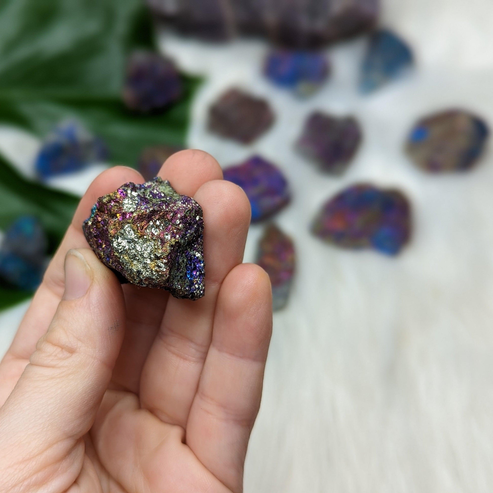 GORGEOUS COLORS Chalcopyrite from Mexico ~ Sets of  6 - Earth Family Crystals