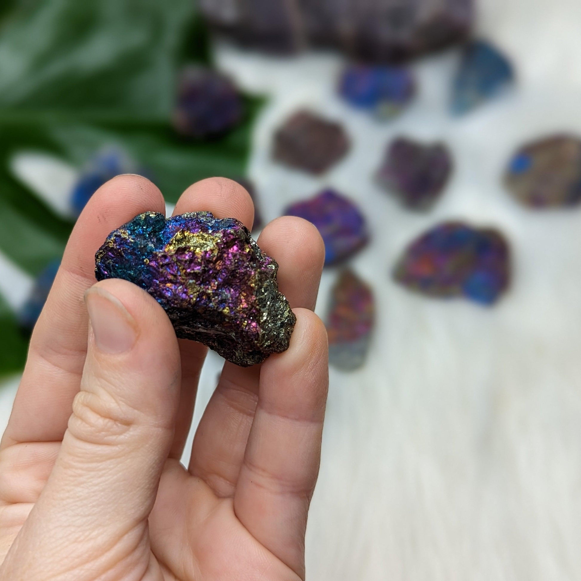 GORGEOUS COLORS Chalcopyrite from Mexico ~ Sets of  6 - Earth Family Crystals