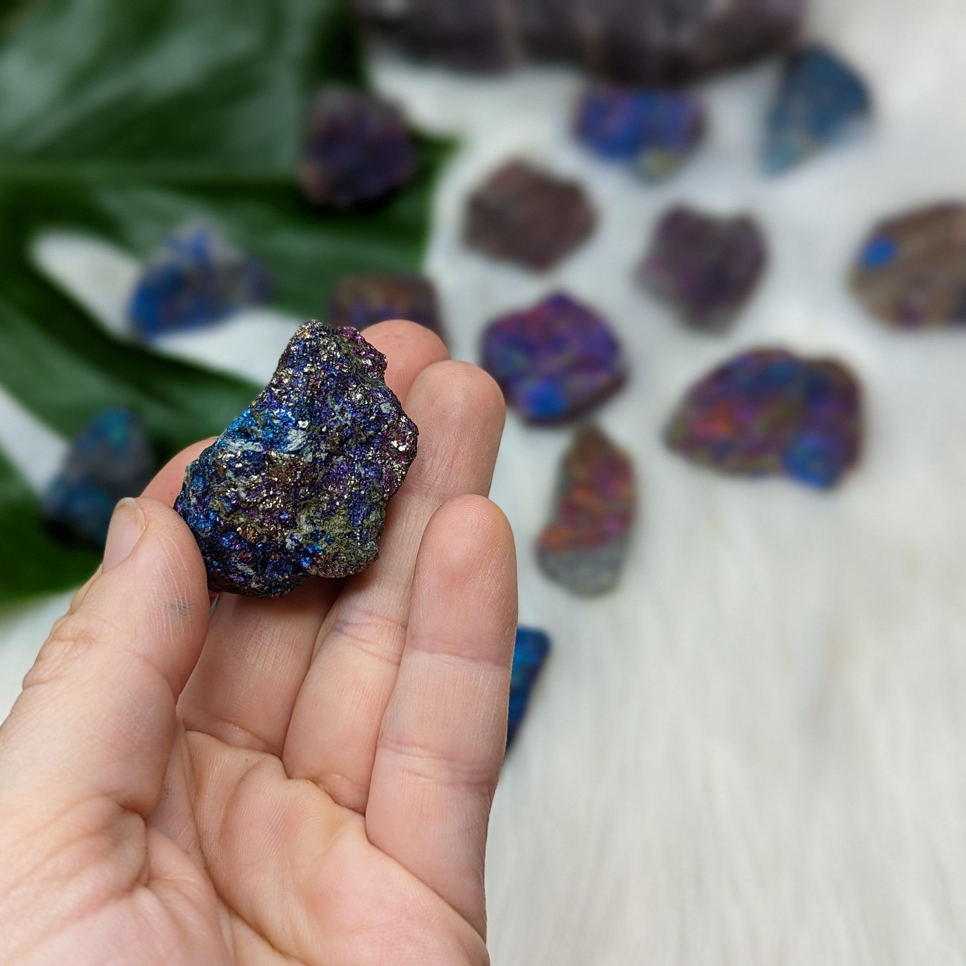 GORGEOUS COLORS Chalcopyrite from Mexico ~ Sets of  6 - Earth Family Crystals