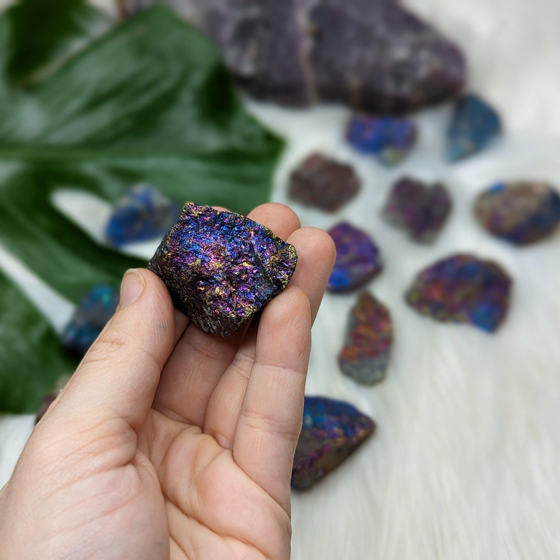 GORGEOUS COLORS Chalcopyrite from Mexico ~ Sets of  6 - Earth Family Crystals