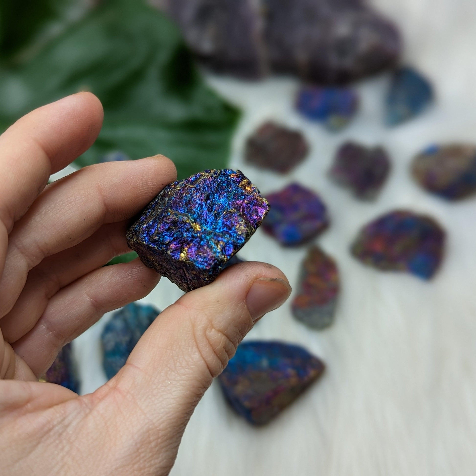 GORGEOUS COLORS Chalcopyrite from Mexico ~ Sets of  6 - Earth Family Crystals