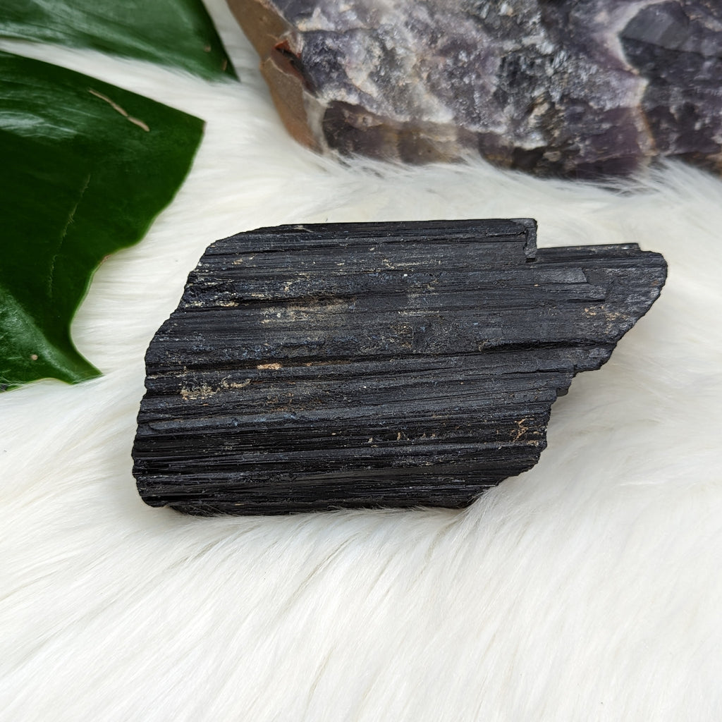 Black Tourmaline Natural Specimen- Chunk of Protective Energy~ - Earth Family Crystals