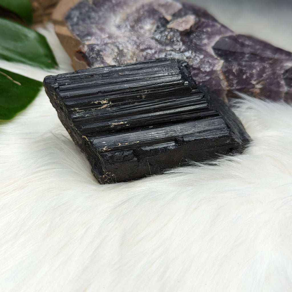 Black Tourmaline Natural Specimen- Chunk of Protective Energy~ - Earth Family Crystals