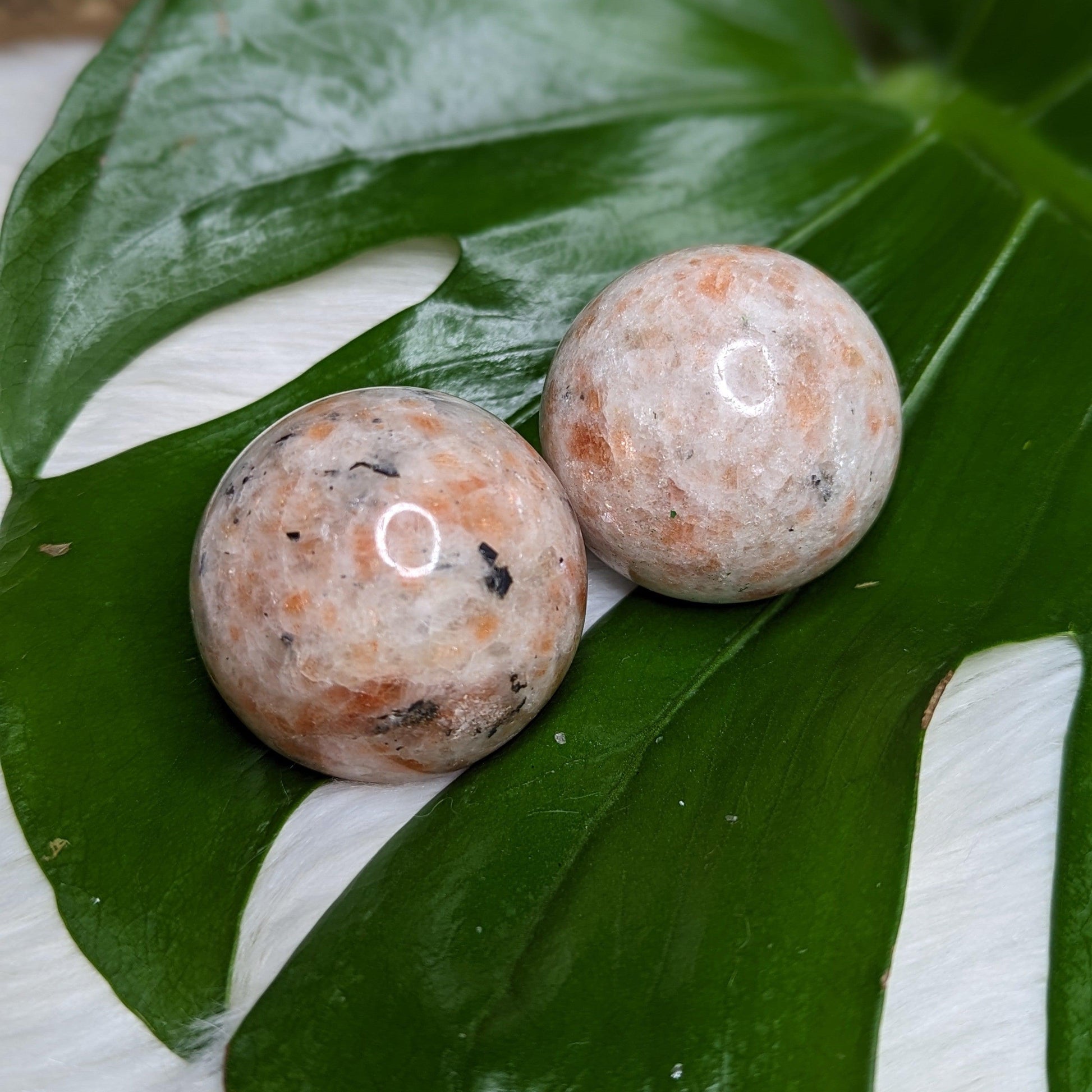Sunstone Sphere Carving - Earth Family Crystals