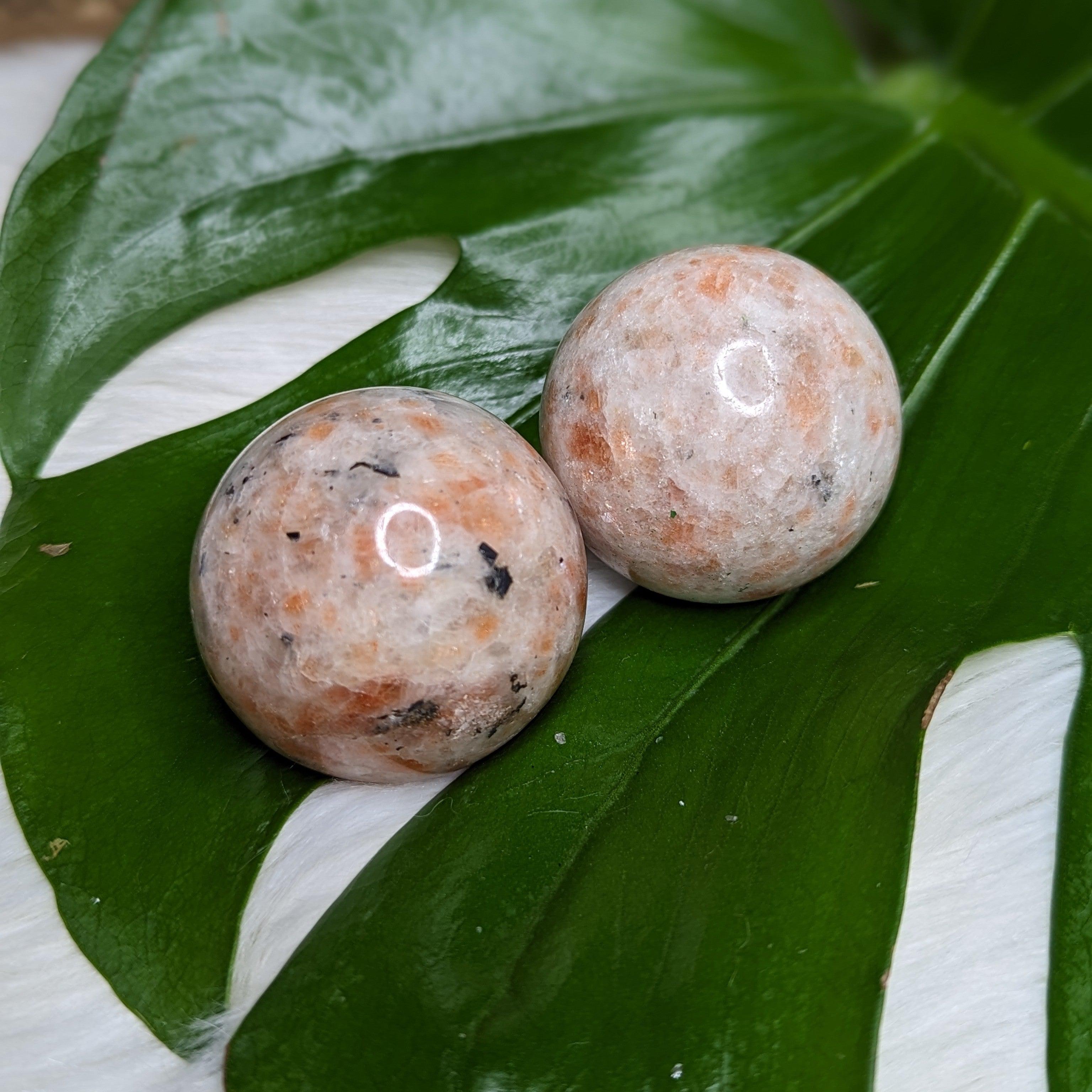 Sunstone Sphere Carving - Earth Family Crystals