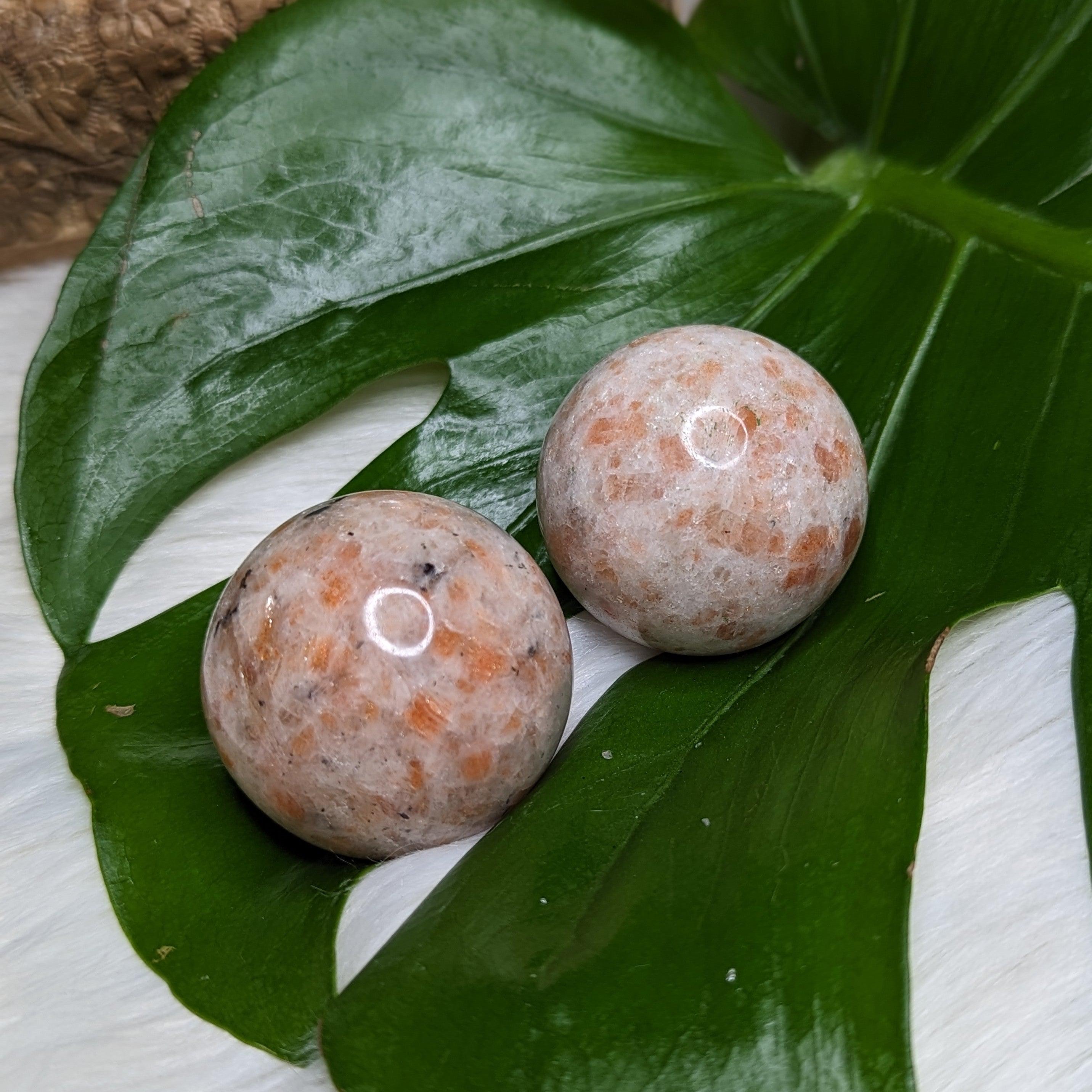 Sunstone Sphere Carving - Earth Family Crystals