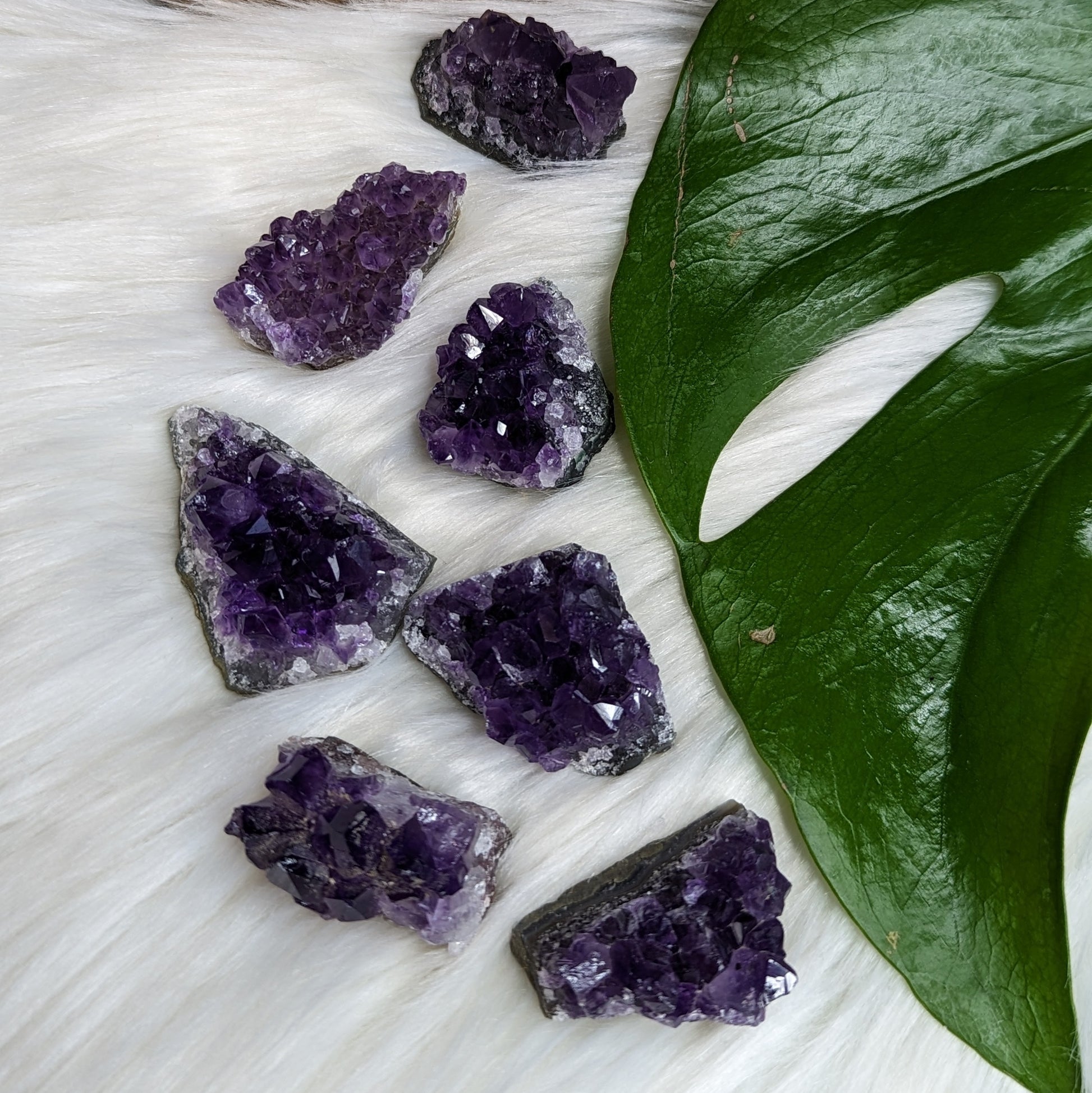 Gemmy Dark Purple Amethyst Druzy Chunks - Earth Family Crystals