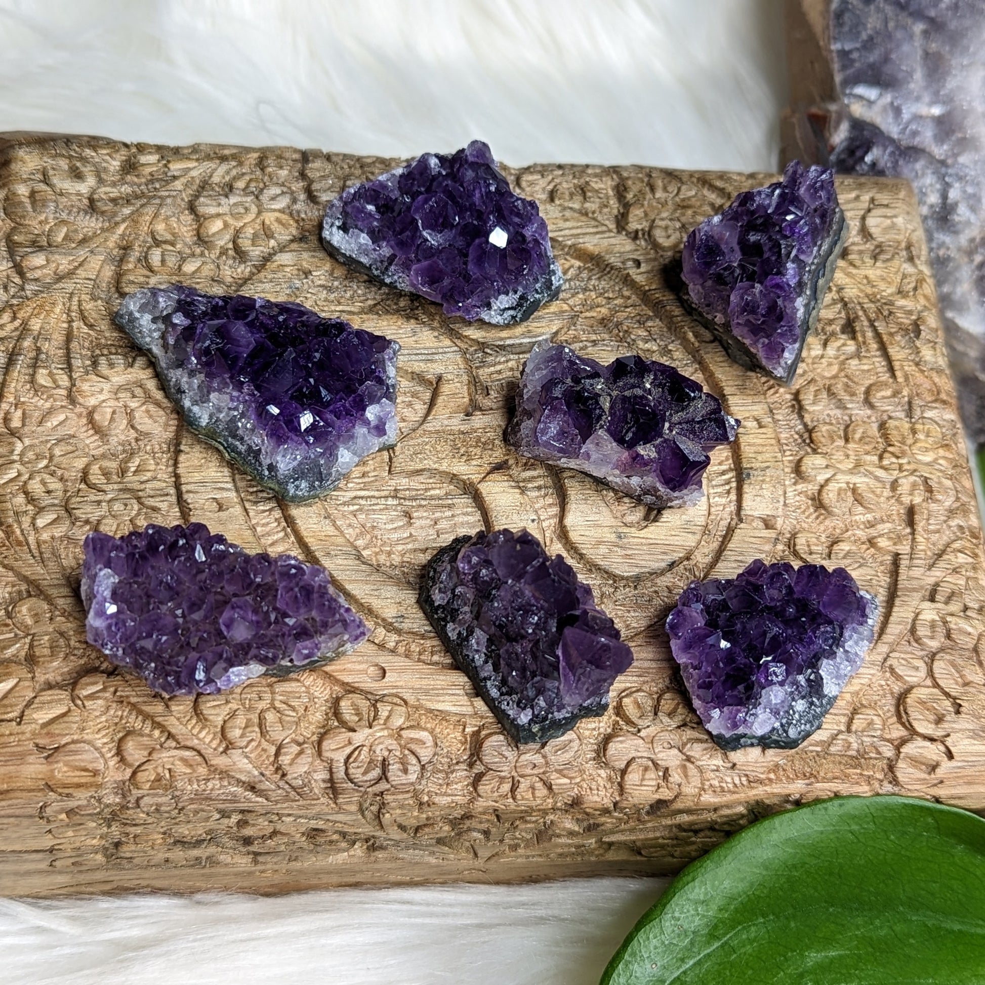 Gemmy Dark Purple Amethyst Druzy Chunks - Earth Family Crystals