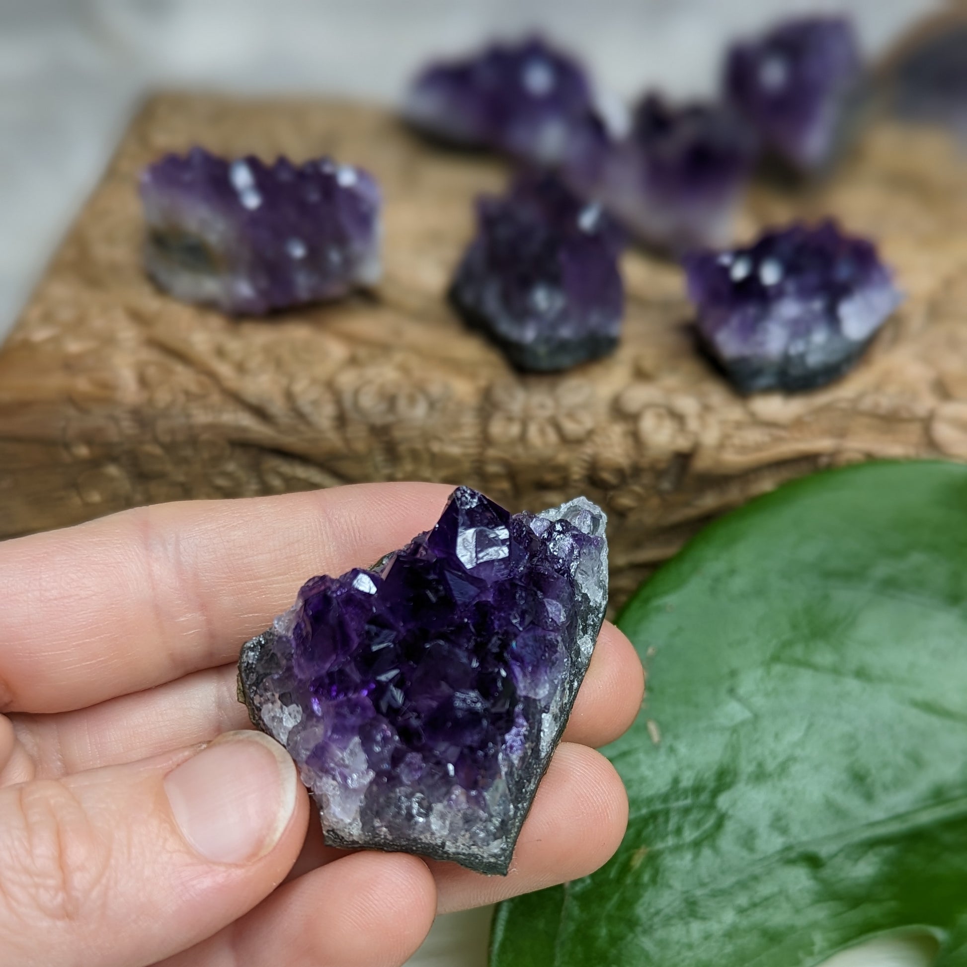 Gemmy Dark Purple Amethyst Druzy Chunks - Earth Family Crystals