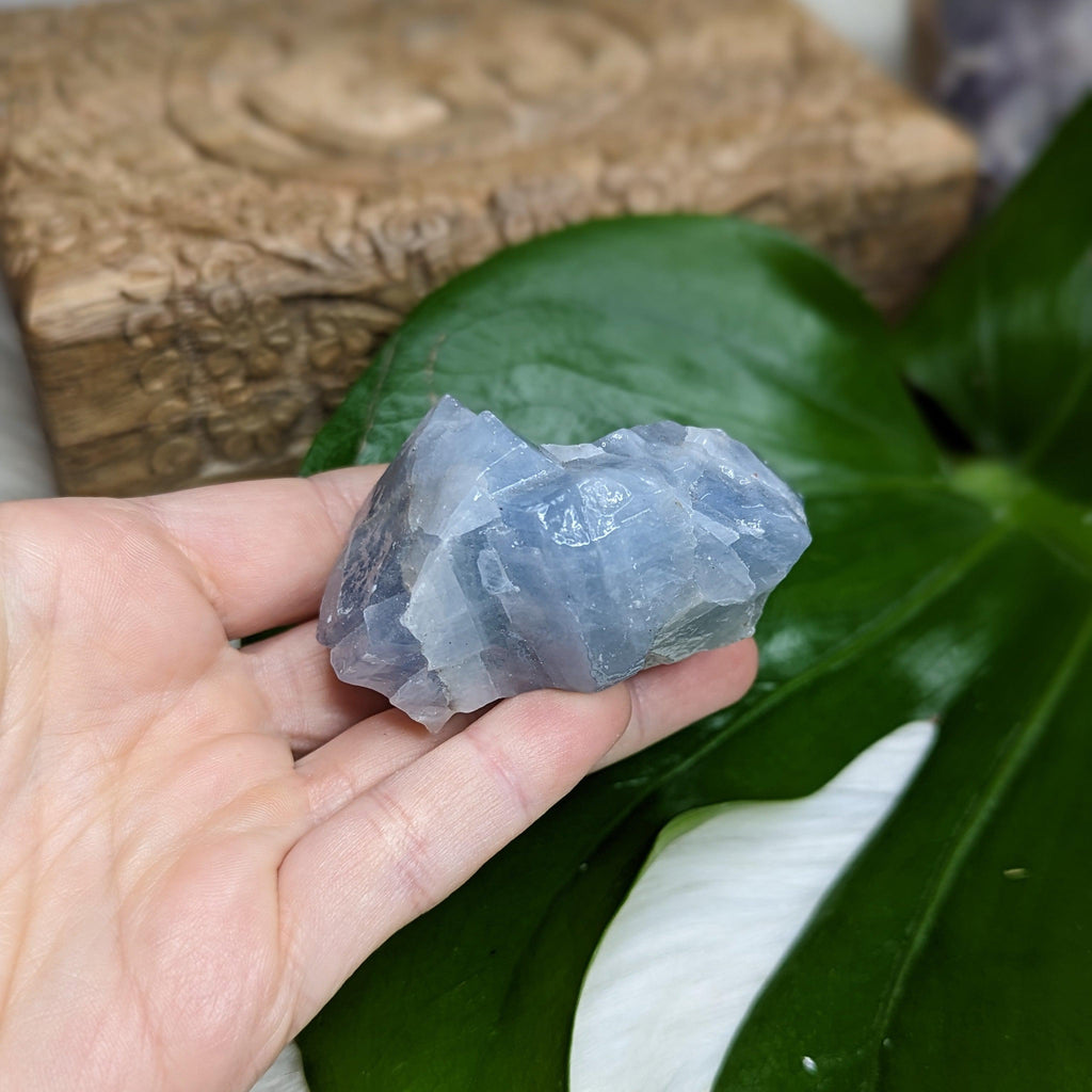 Mighty Blue Raw Calcite *FREE-FORM SPECIMEN FROM MEXICO - Earth Family Crystals