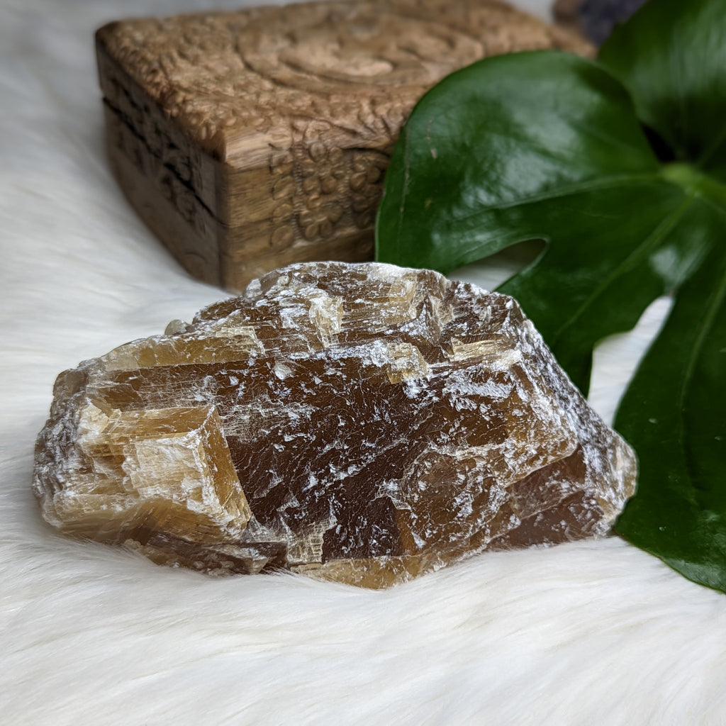 Honey Calcite from Mexico - Earth Family Crystals