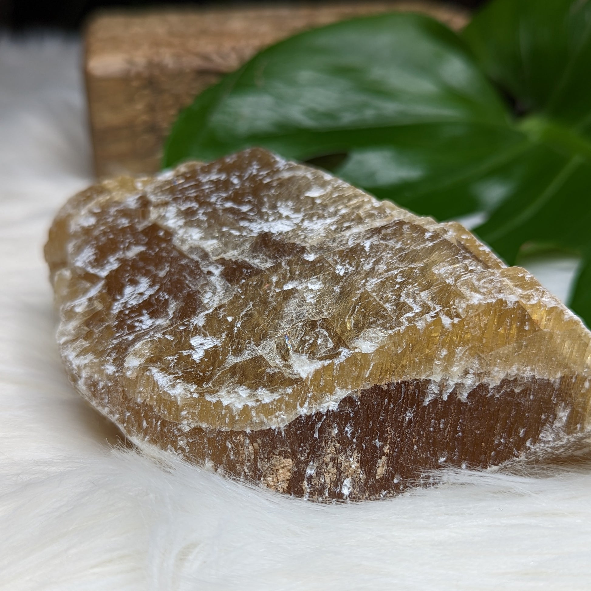 Honey Calcite from Mexico - Earth Family Crystals