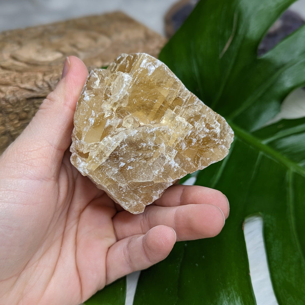 Chunky Honey Calcite Specimen from Mexico - Earth Family Crystals