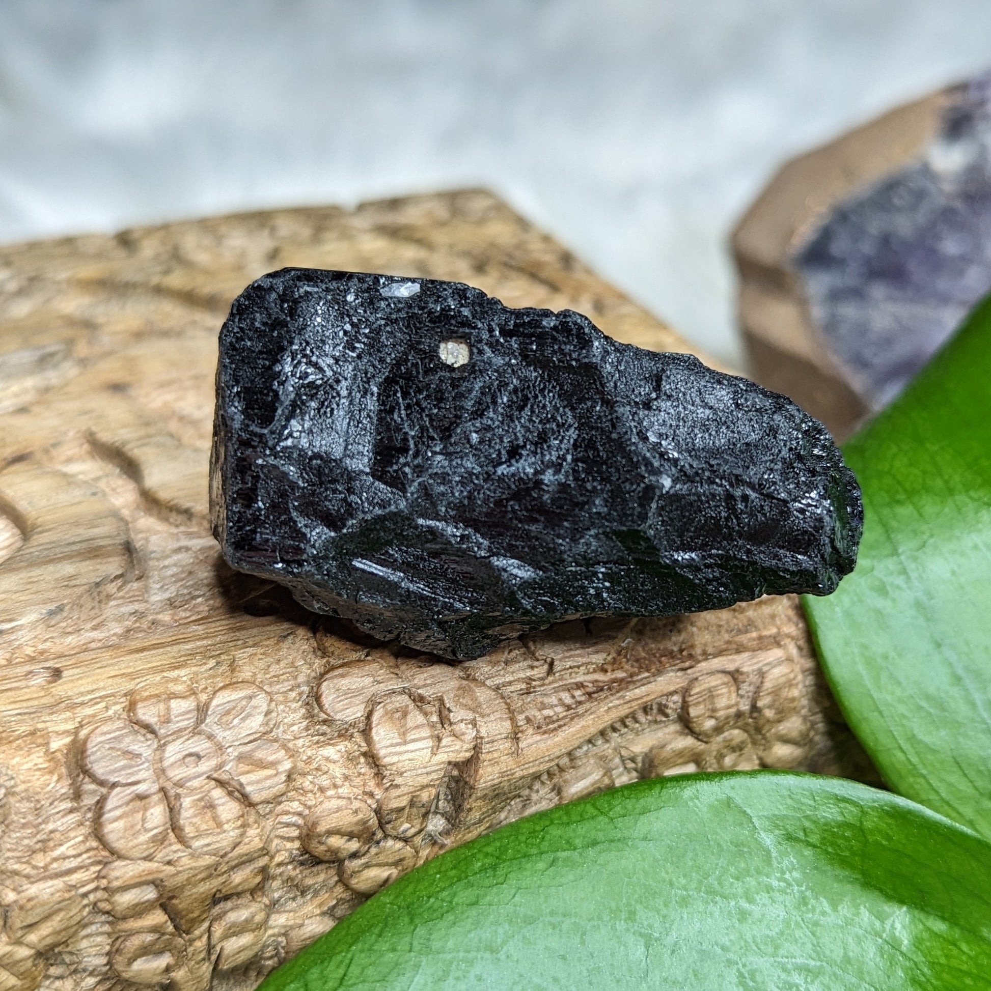 Chunky AA Black Tourmaline Natural Specimen~ Gemmy Protective Pocket Stone - Earth Family Crystals