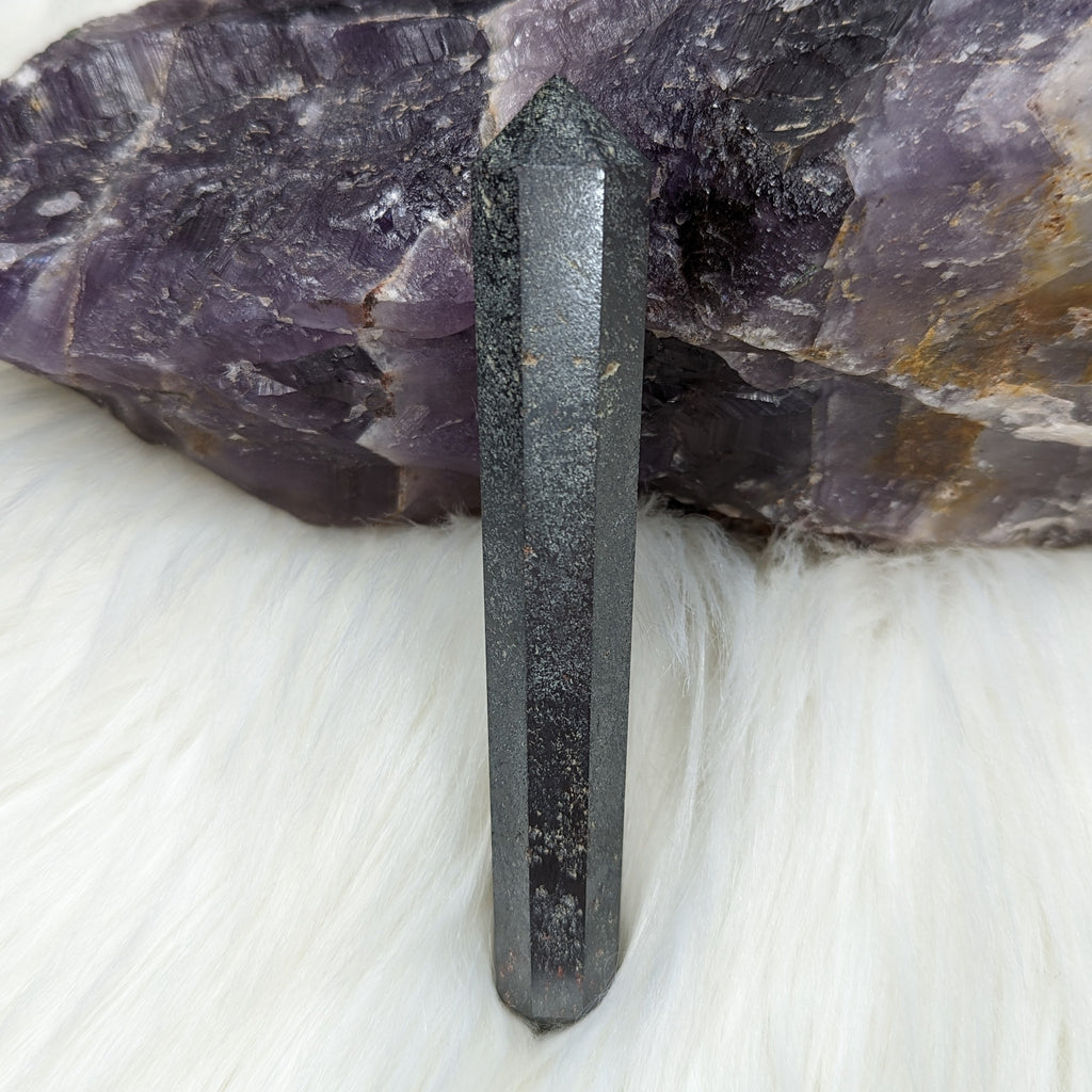 Hematite Healing Wand Carving #4 - Earth Family Crystals