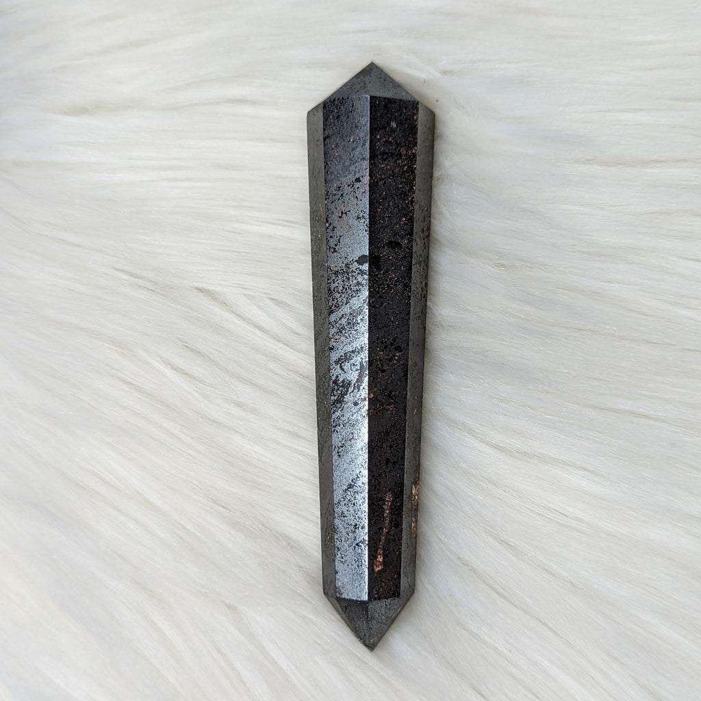 Hematite Healing Wand Carving #1 - Earth Family Crystals