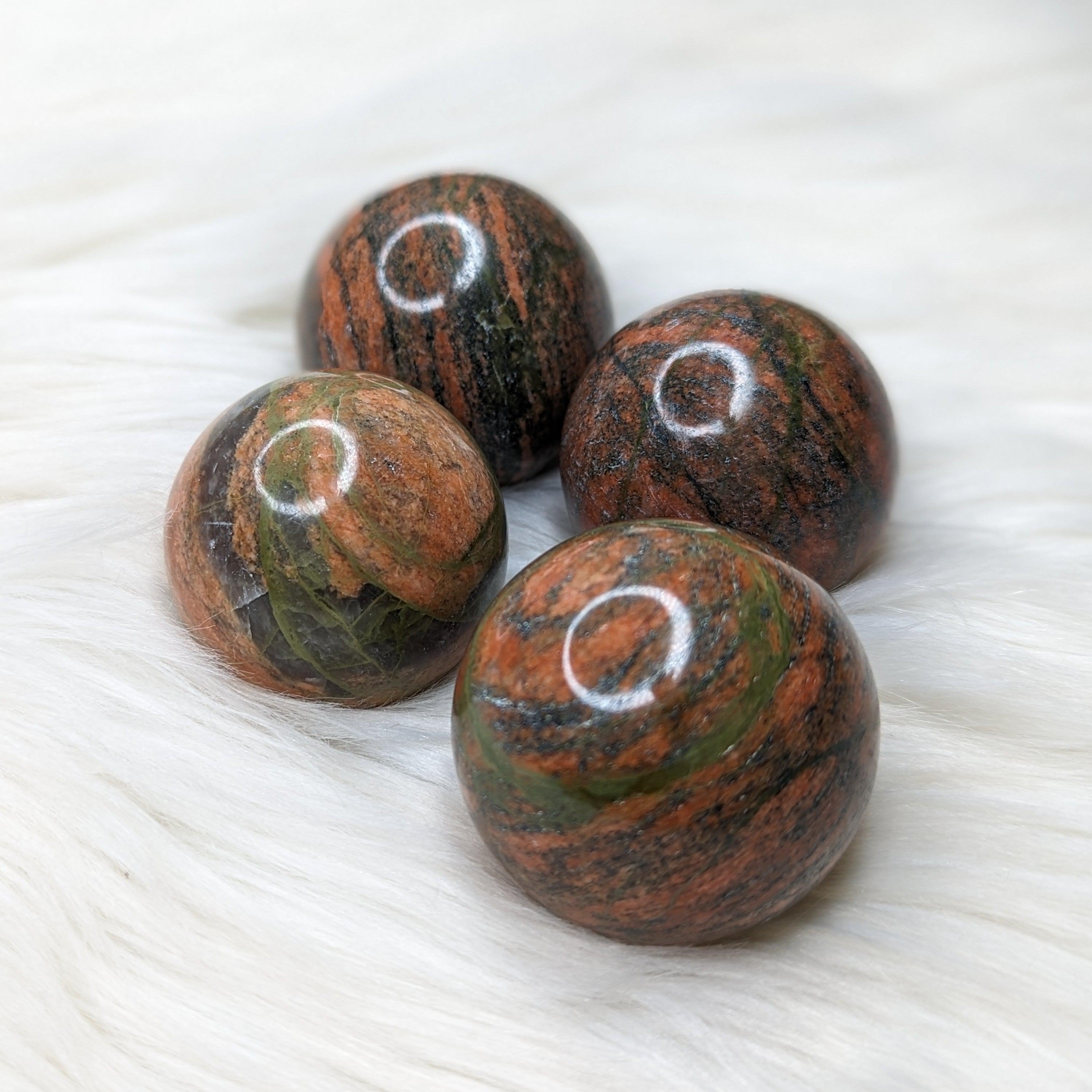 Unakite Sphere Carving~ Uplifting Vibrations of Green and Pink~ - Earth Family Crystals