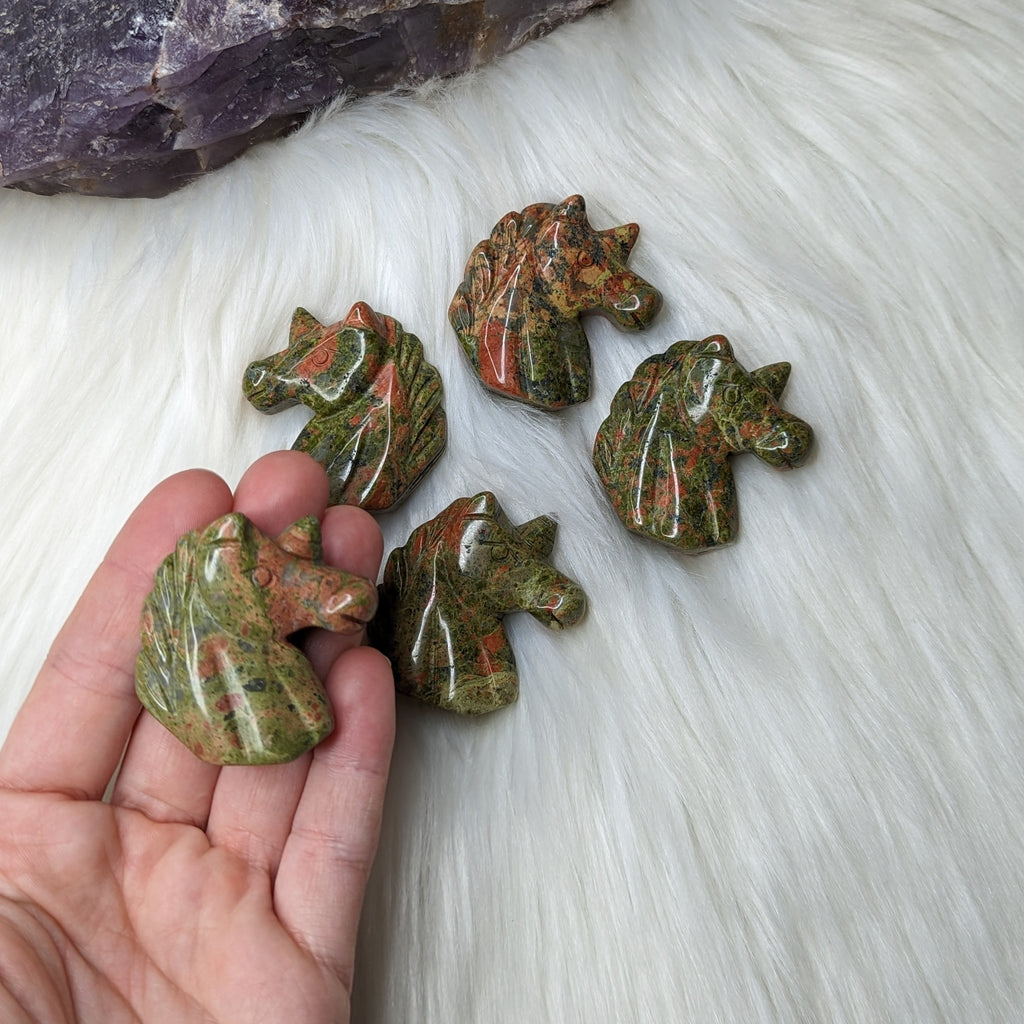 Small Unakite Unicorn Carving~ Magical Protective Energy - Earth Family Crystals