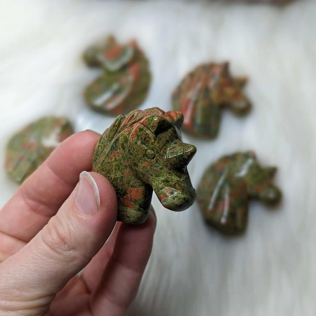Small Unakite Unicorn Carving~ Magical Protective Energy - Earth Family Crystals
